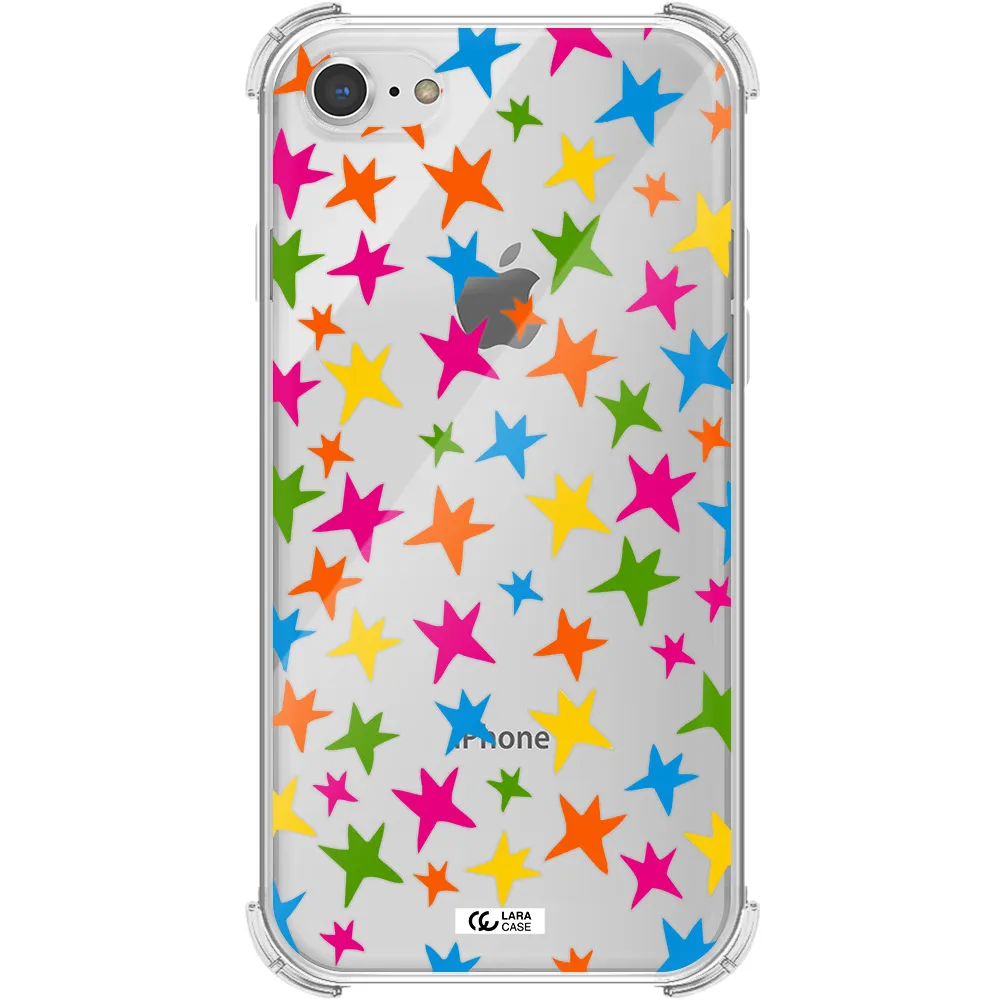 Colorful Stars Apple iPhone 8 Clear PC Case