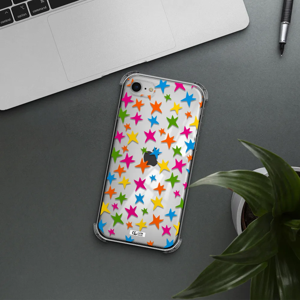 Colorful Stars Apple iPhone se 2020 Clear PC Case