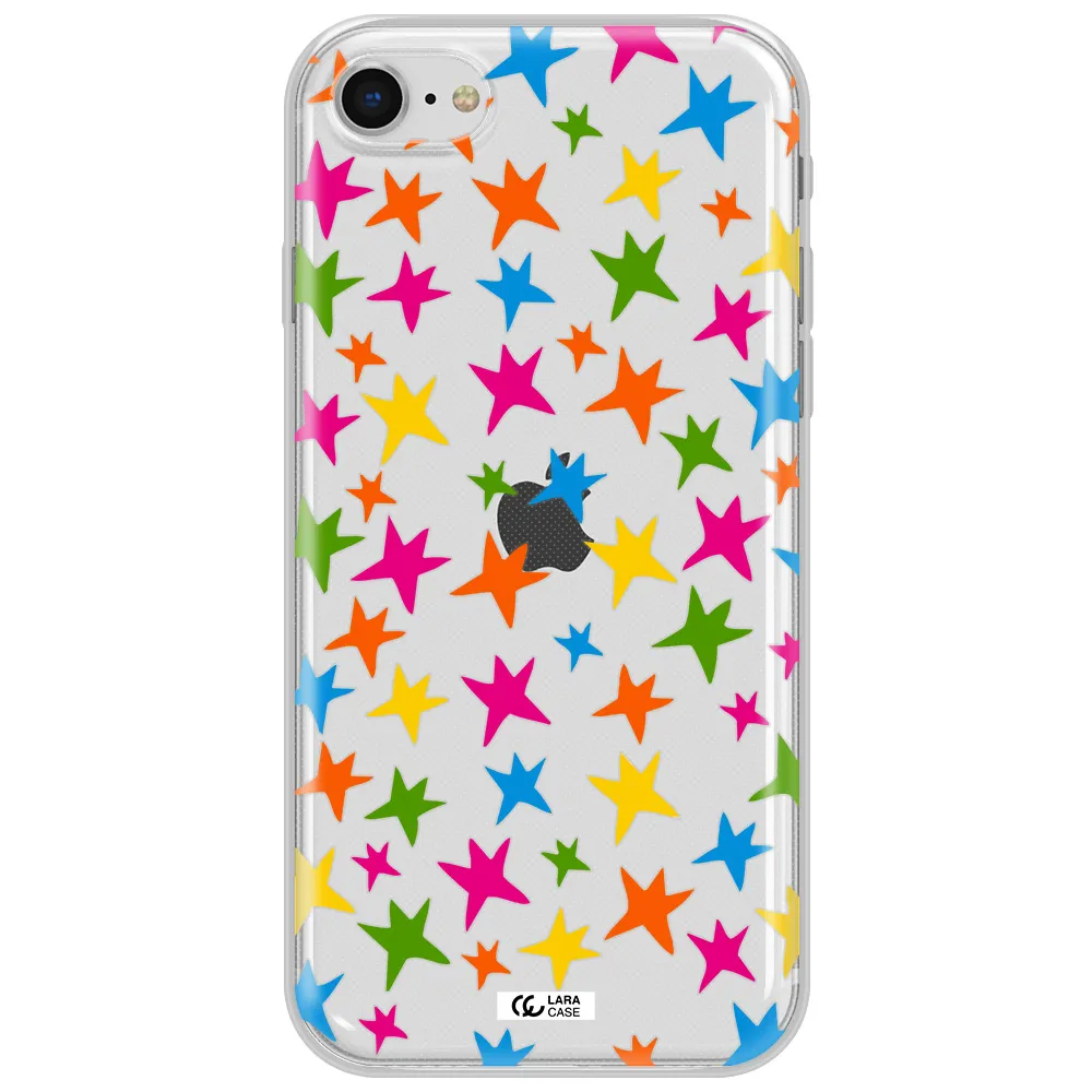 Colorful Stars Apple Iphone Se 2020 Clear Tpu Case