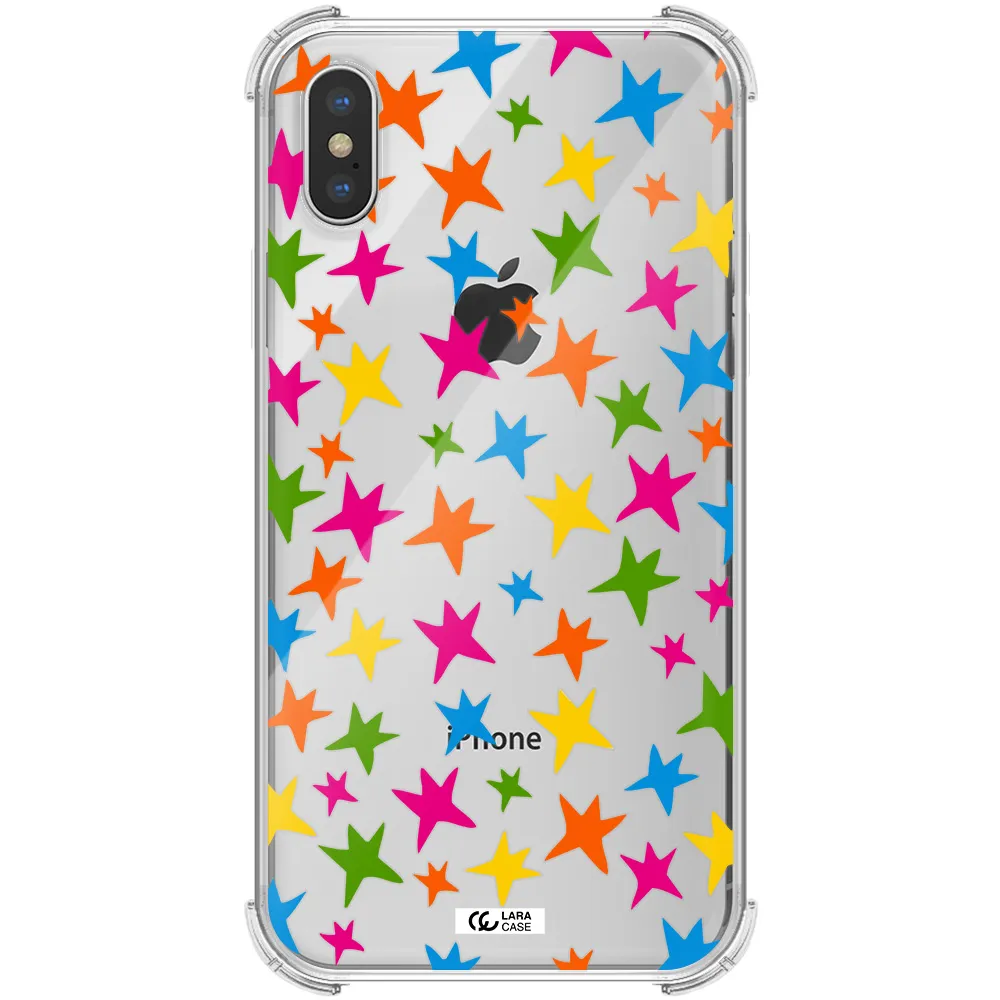 Colorful Stars Apple iPhone XS Clear PC Case