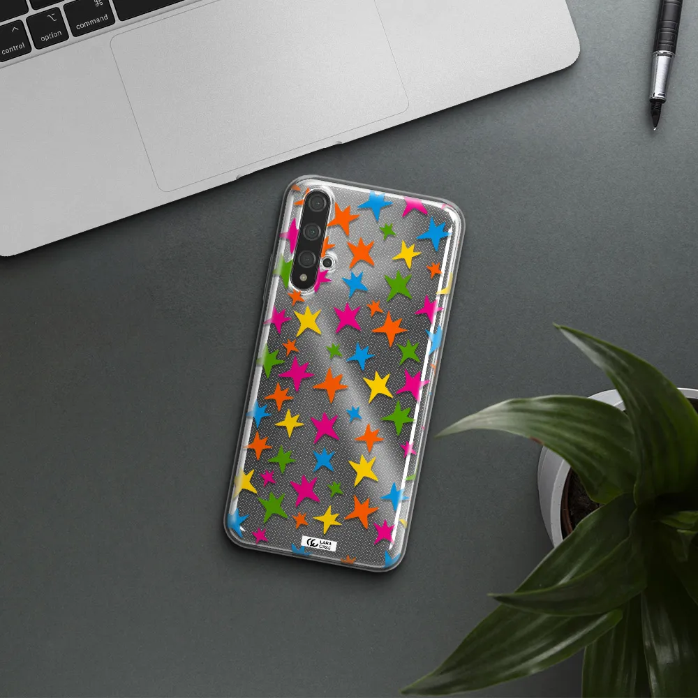 Colorful Stars Huawei Nova 5t Clear TPU Case