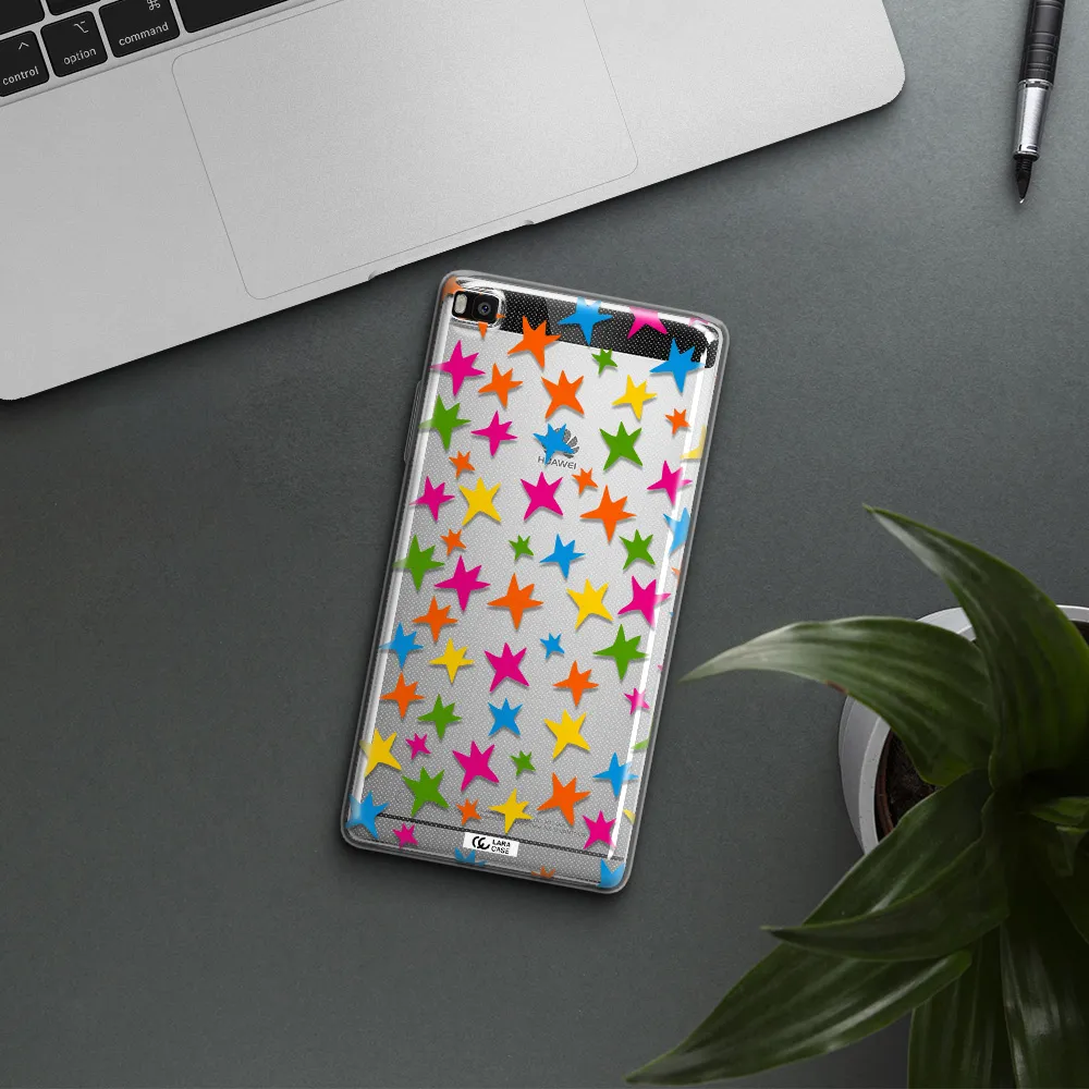 Colorful Stars Huawei P8 Clear TPU Case