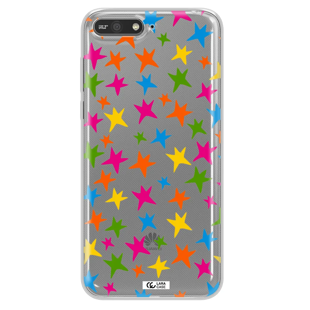 Colorful Stars Huawei Y6 2018 Clear TPU Case