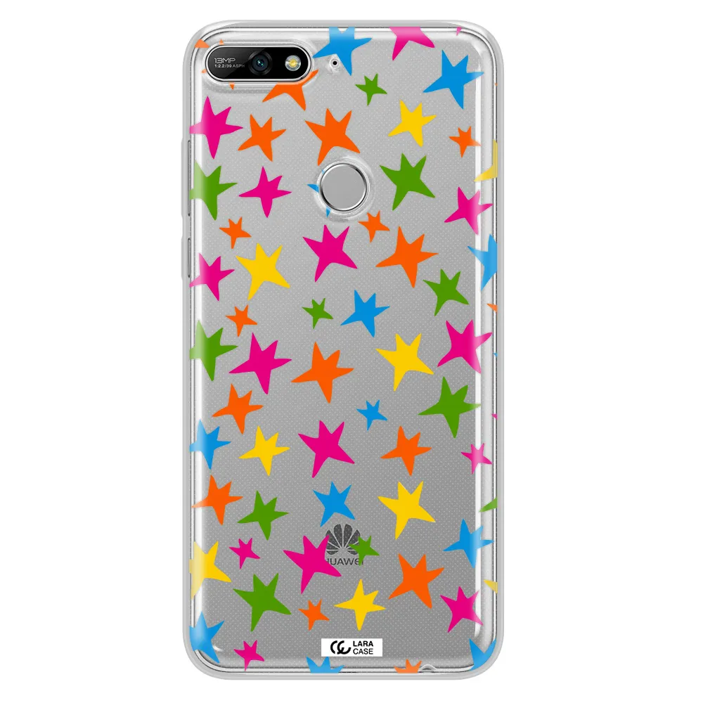 Colorful Stars Huawei Y7 2018 Clear TPU Case