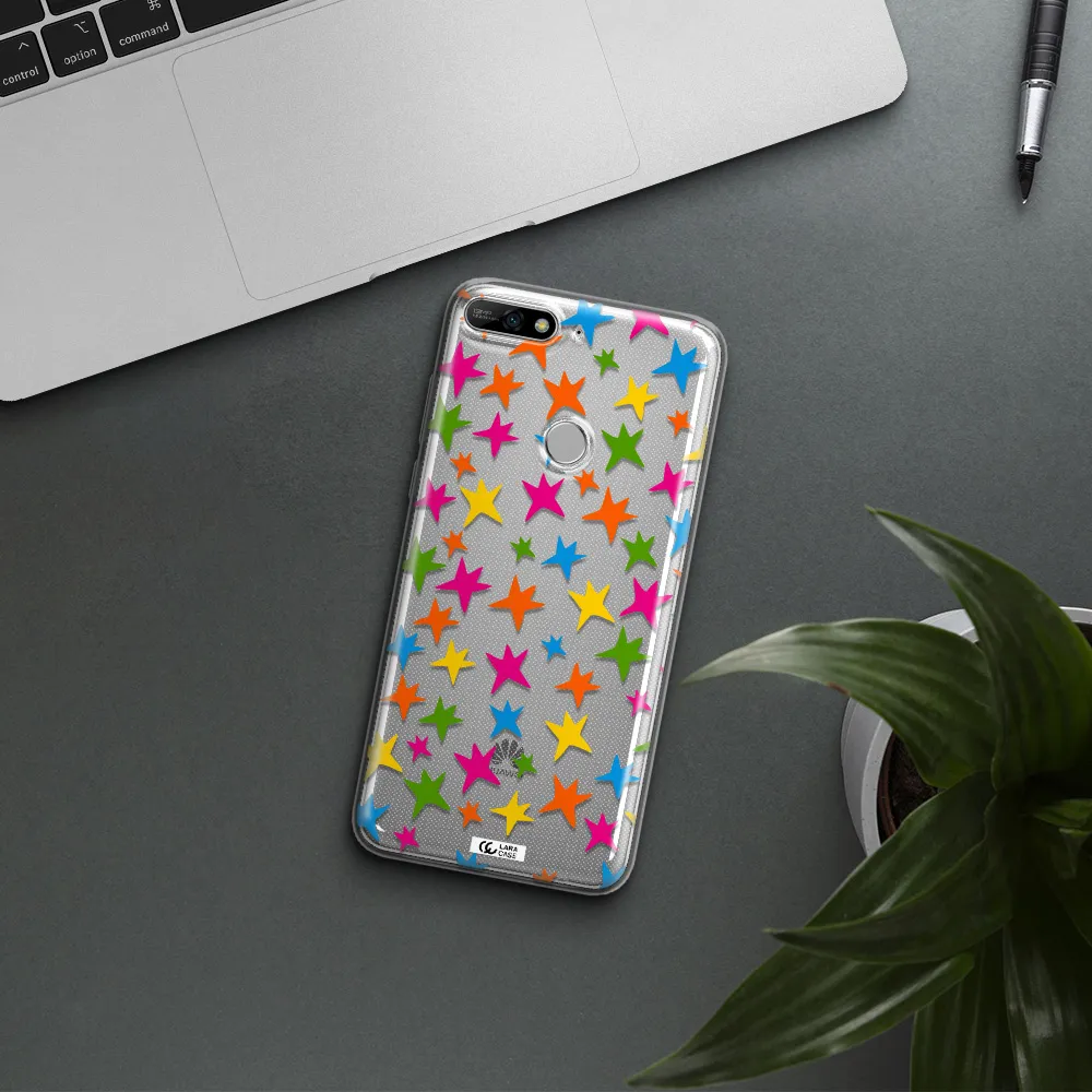 Colorful Stars Huawei Y7 2018 Clear TPU Case