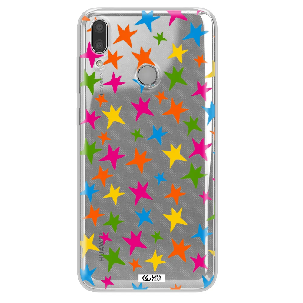 Colorful Stars Huawei Y7 2019 Clear TPU Case