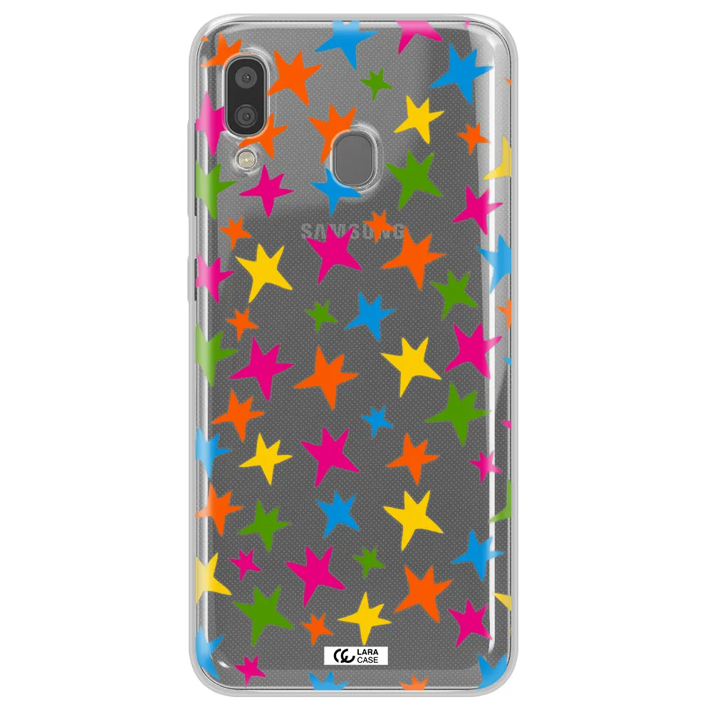 Colorful Stars Samsung A20 Clear TPU Case