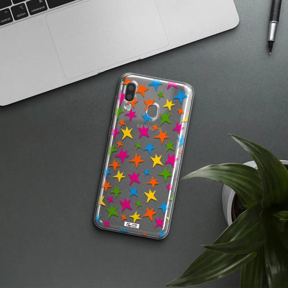 Colorful Stars Samsung A20 Clear TPU Case