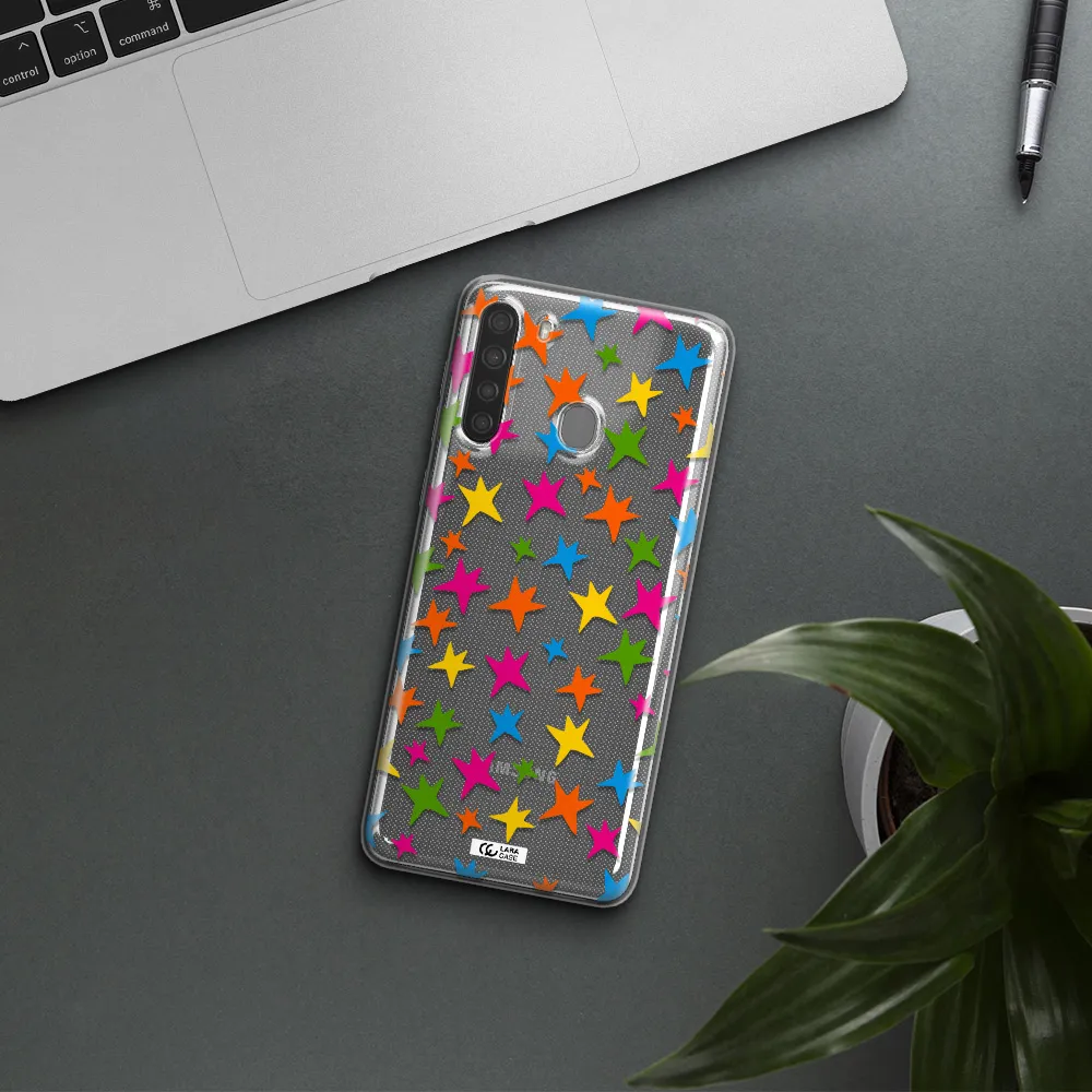Colorful Stars Samsung A21 Clear TPU Case