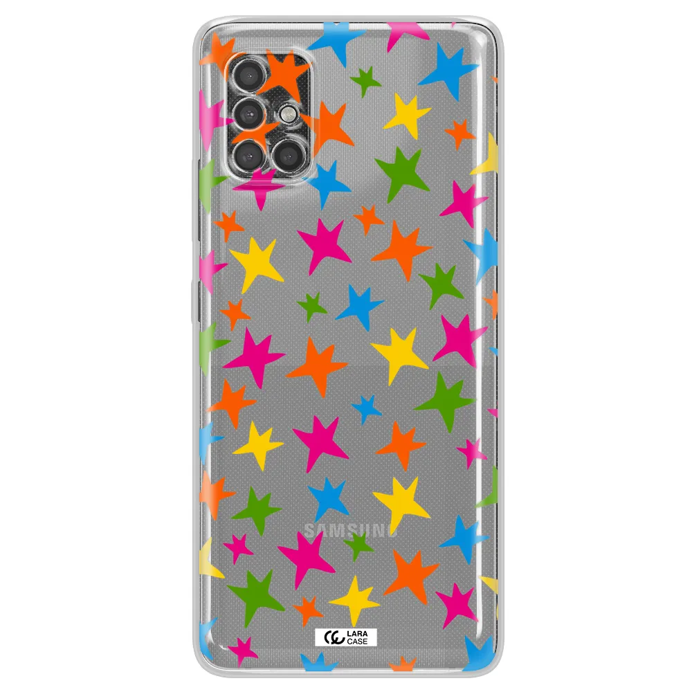 Colorful Stars Samsung A40S Clear Tpu Case