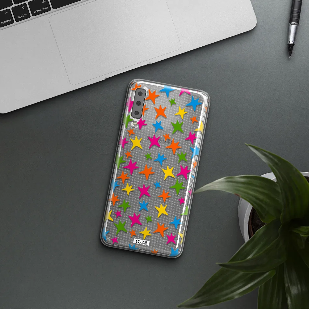Colorful Stars Samsung A7 2018 Clear TPU Case