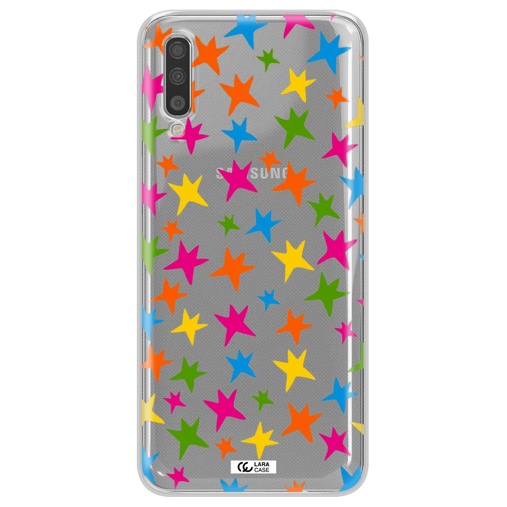 Colorful Stars Samsung A70 Clear TPU Case