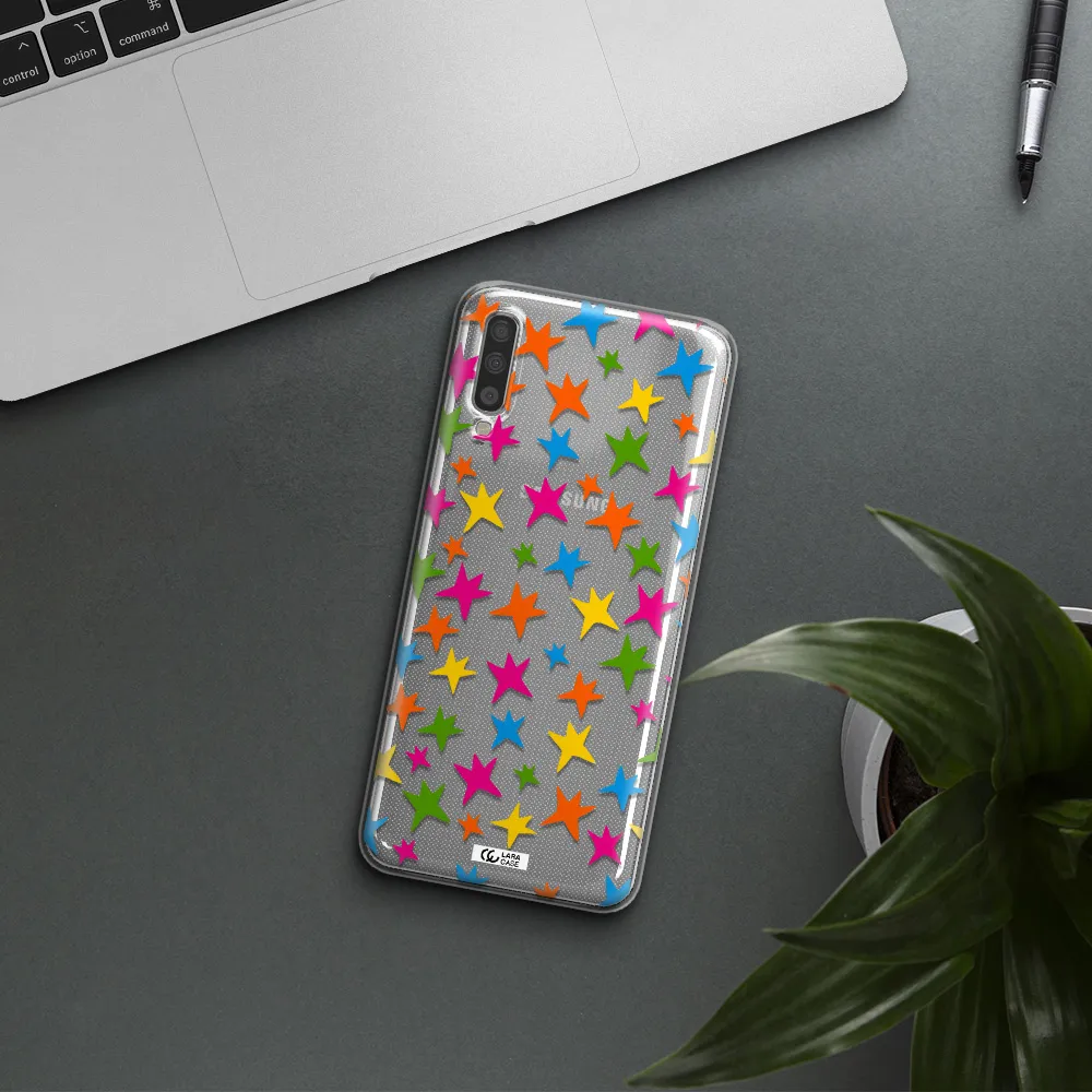 Colorful Stars Samsung A70S Clear Tpu Case