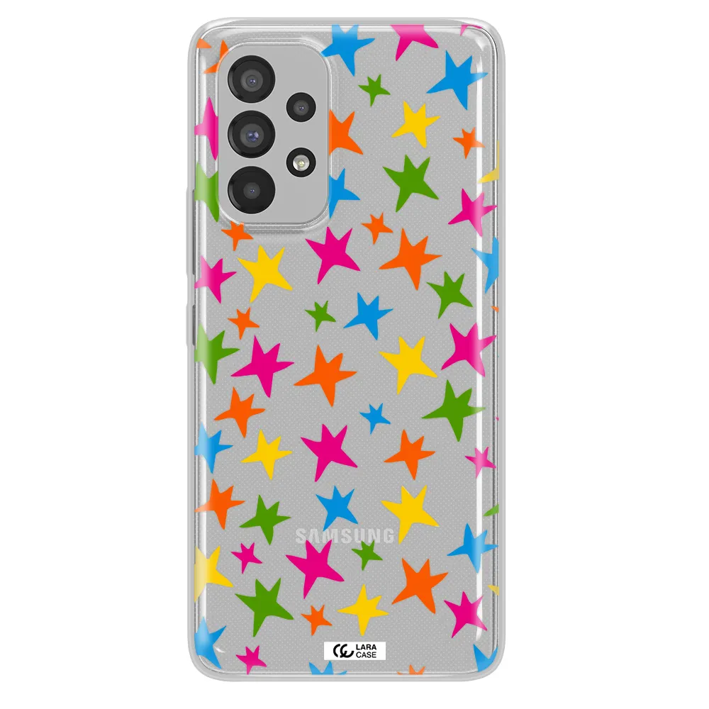 Colorful Stars Samsung A73 Clear TPU Case