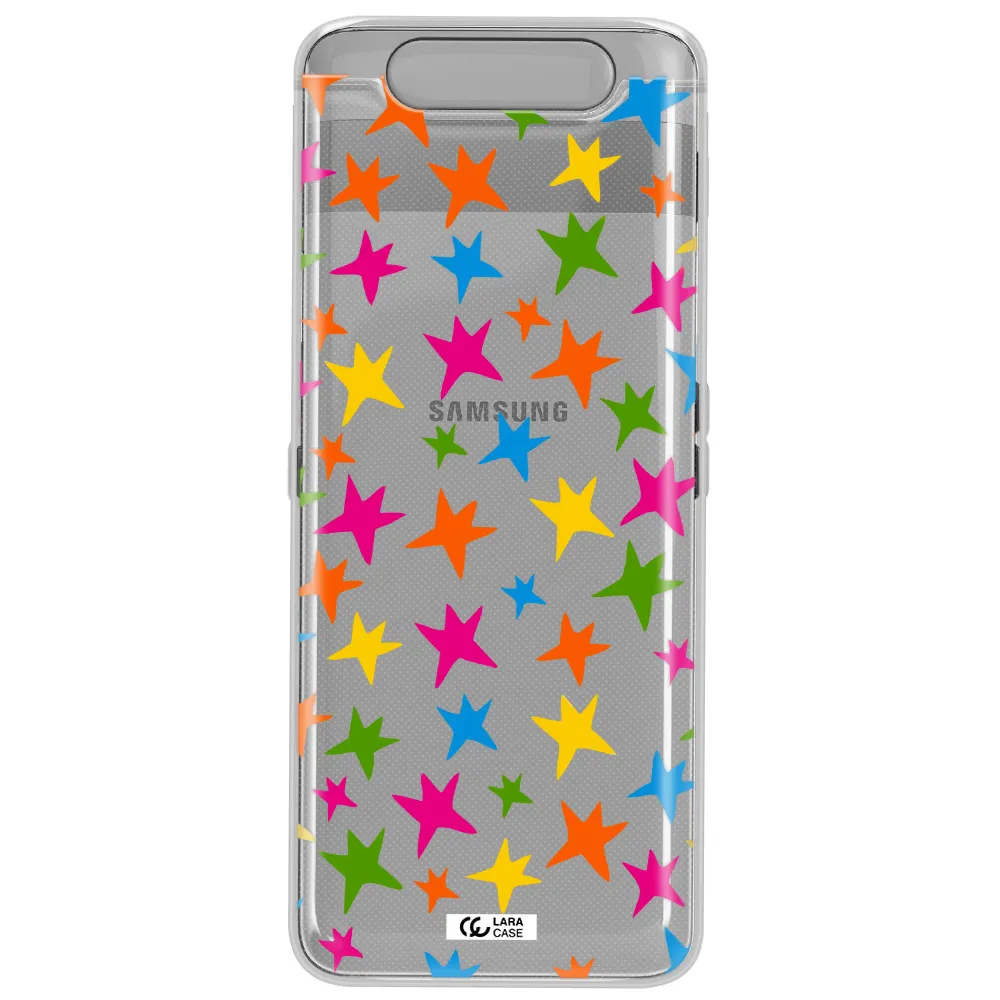 Colorful Stars Samsung A80 Clear TPU Case