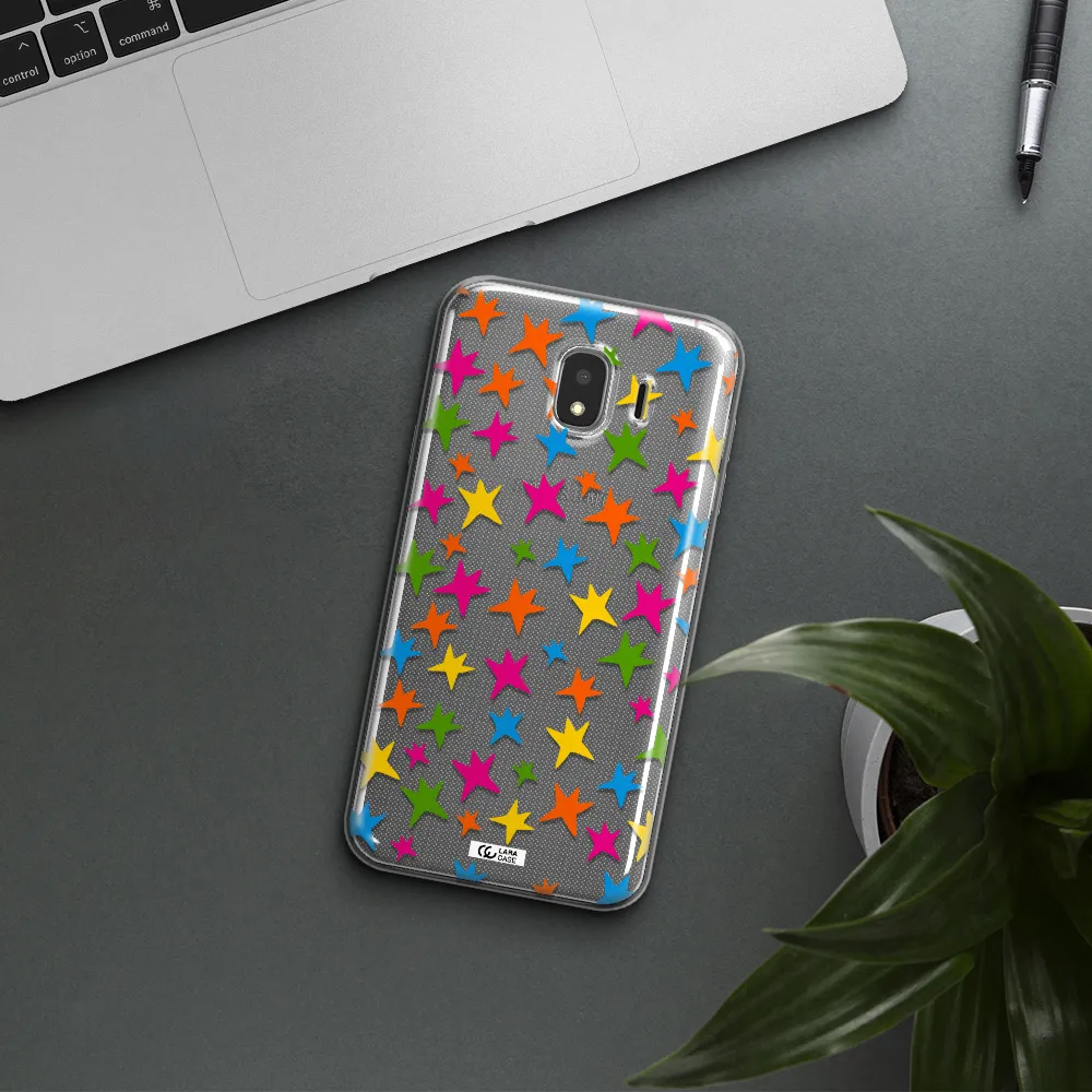 Colorful Stars Samsung J4 Clear TPU Case
