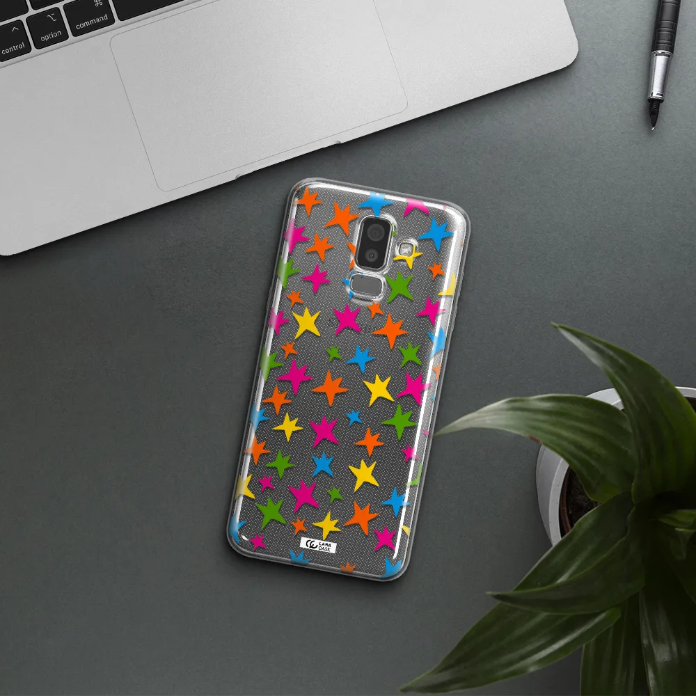 Colorful Stars Samsung J8 Clear TPU Case