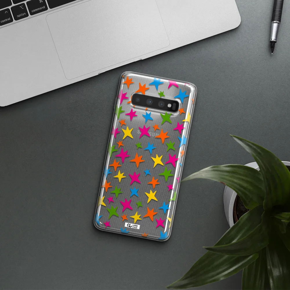 Colorful Stars Samsung S10 Clear TPU Case