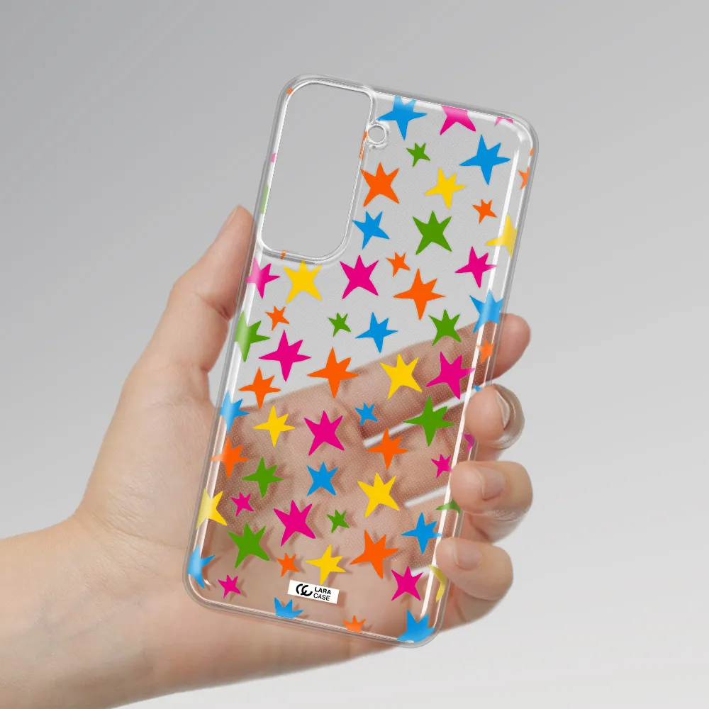 Colorful Stars Samsung S21 Fe Clear Tpu Case