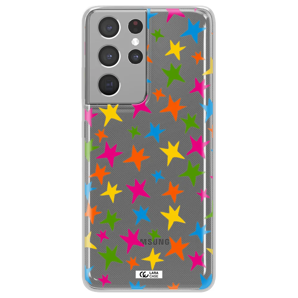 Colorful Stars Samsung S21 Ultra Clear TPU Case