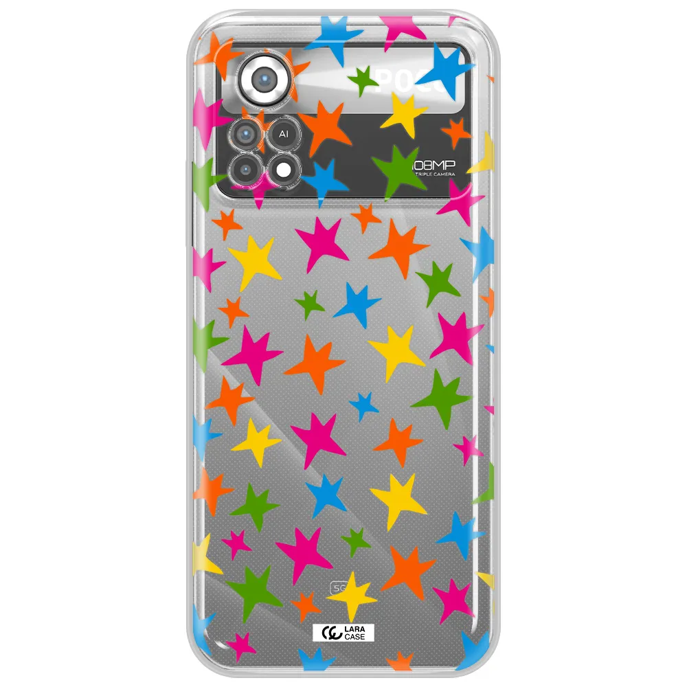Colorful Stars Xiaomi Poco X4 Pro Clear TPU Case