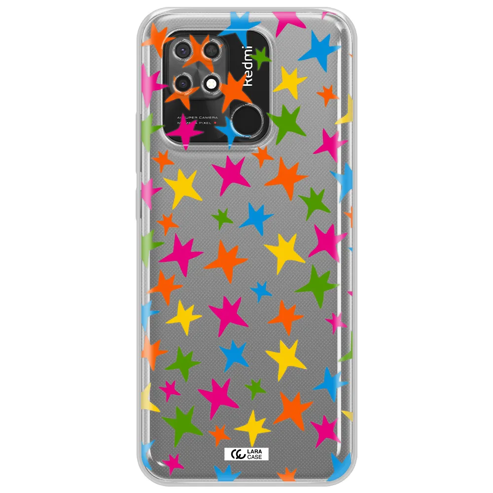 Colorful Stars Xiaomi Redmi 10C Clear TPU Case