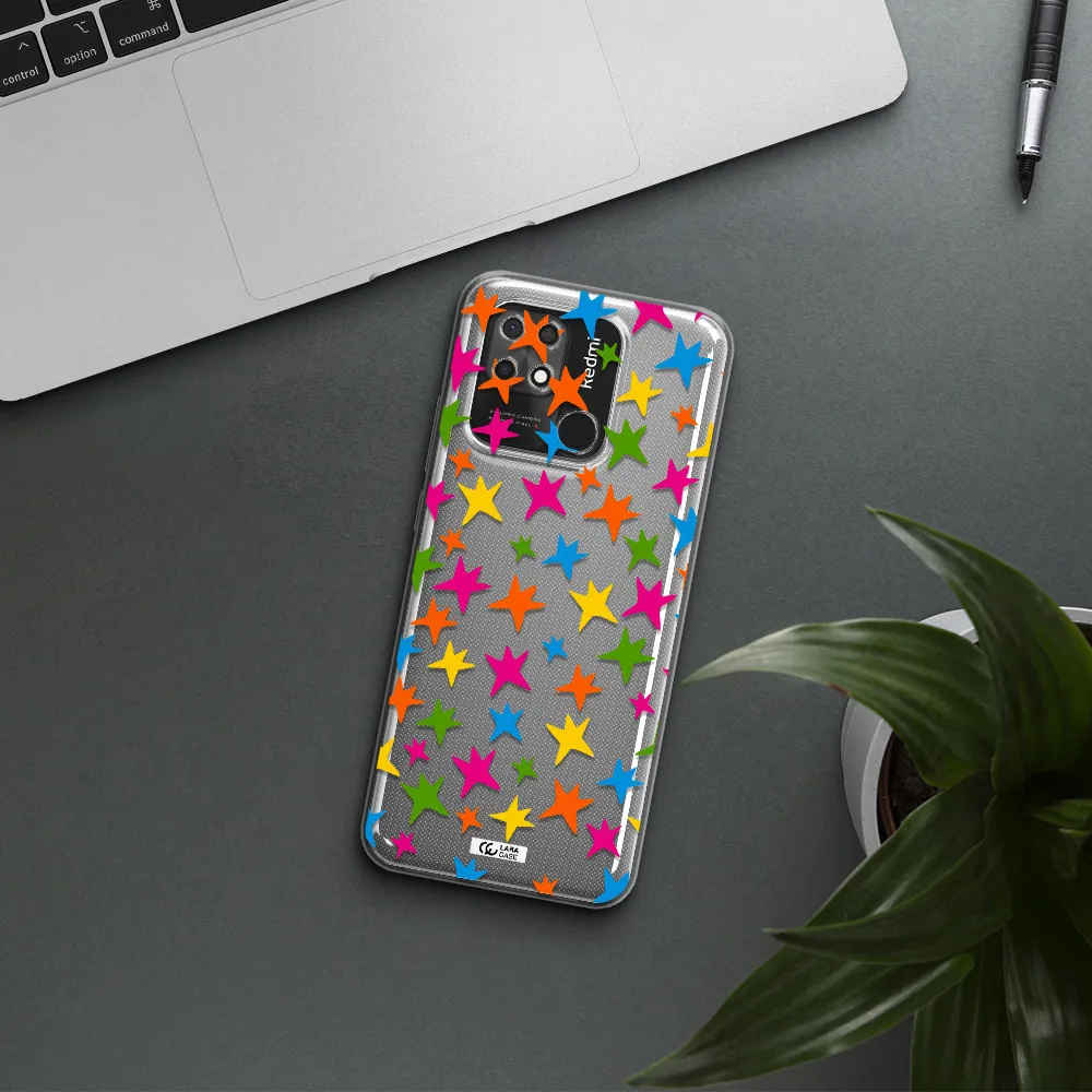 Colorful Stars Xiaomi Redmi 10C Clear TPU Case