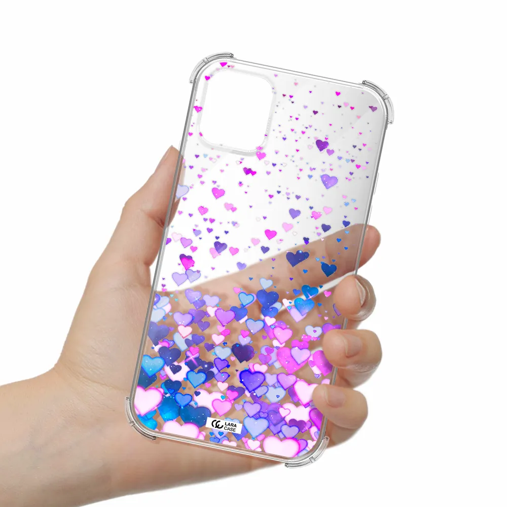 Watercolor Flying Hearts Apple iPhone 11 Clear PC Case