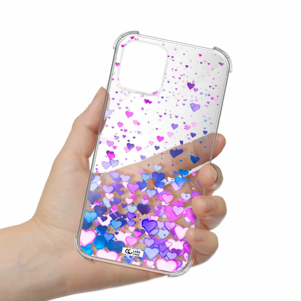 Watercolor Flying Hearts Apple iPhone 11 pro max Clear PC Case