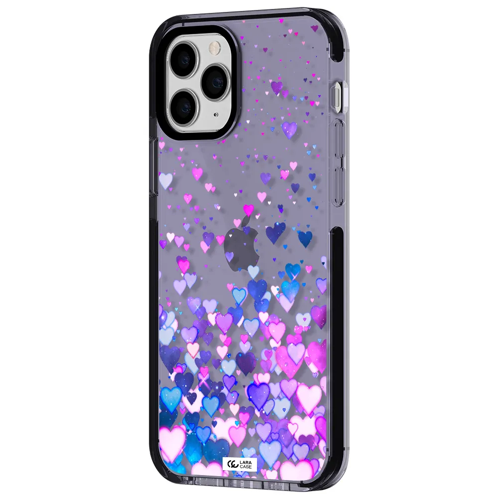 Watercolor Flying Hearts Apple iPhone 11 pro max impact Lilac Case