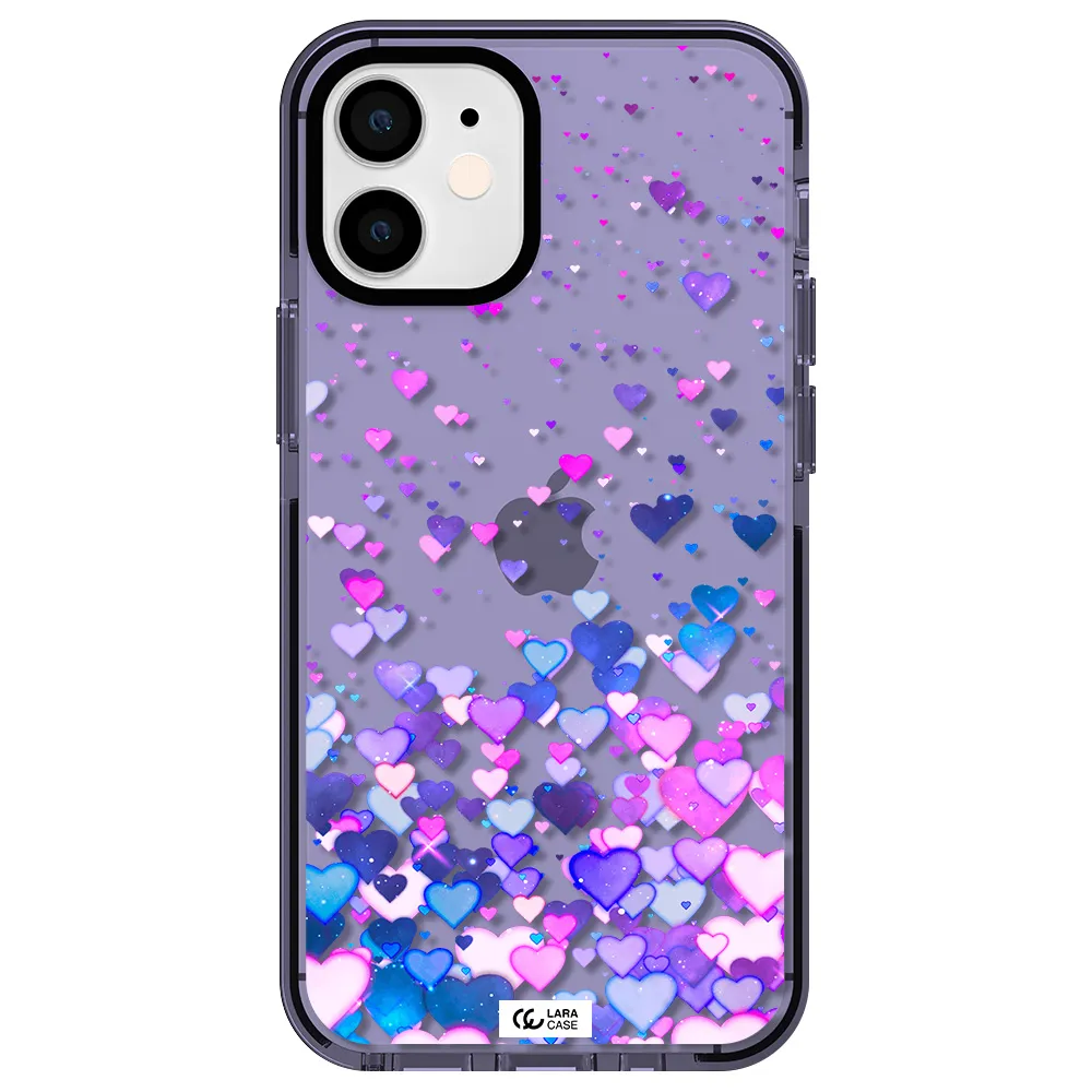 Watercolor Flying Hearts Apple iPhone 12 mini impact Lilac Case