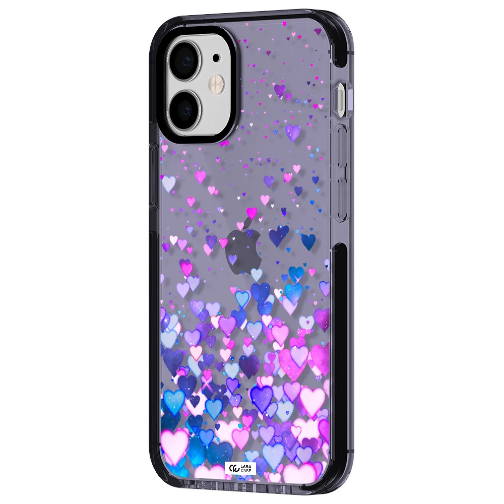 Watercolor Flying Hearts Apple iPhone 12 mini impact Lilac Case