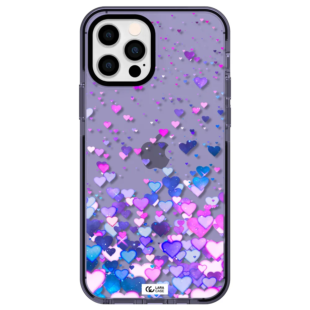Watercolor Flying Hearts Apple iPhone 12 pro impact Lilac Case