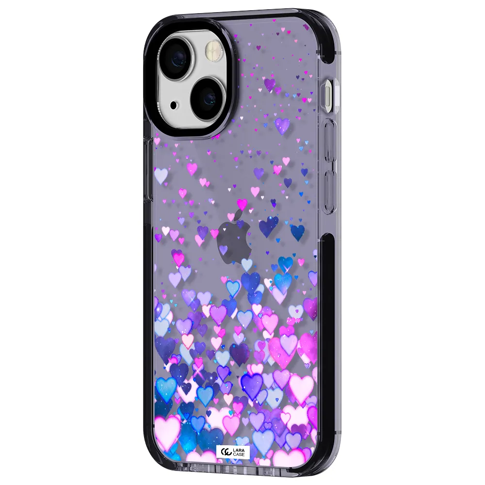 Watercolor Flying Hearts Apple iPhone 13 mini impact Lilac Case