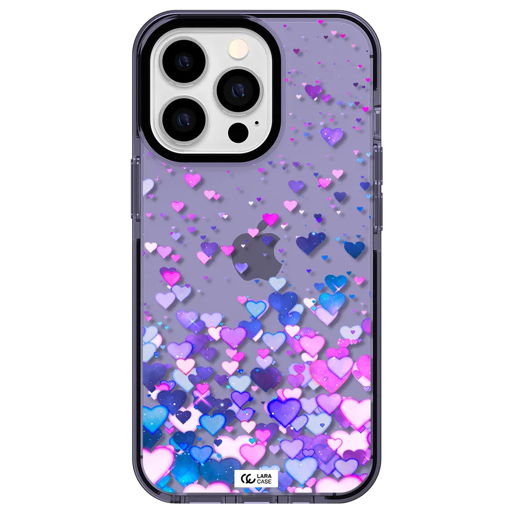 Watercolor Flying Hearts Apple iPhone 13 Pro impact Lilac Case