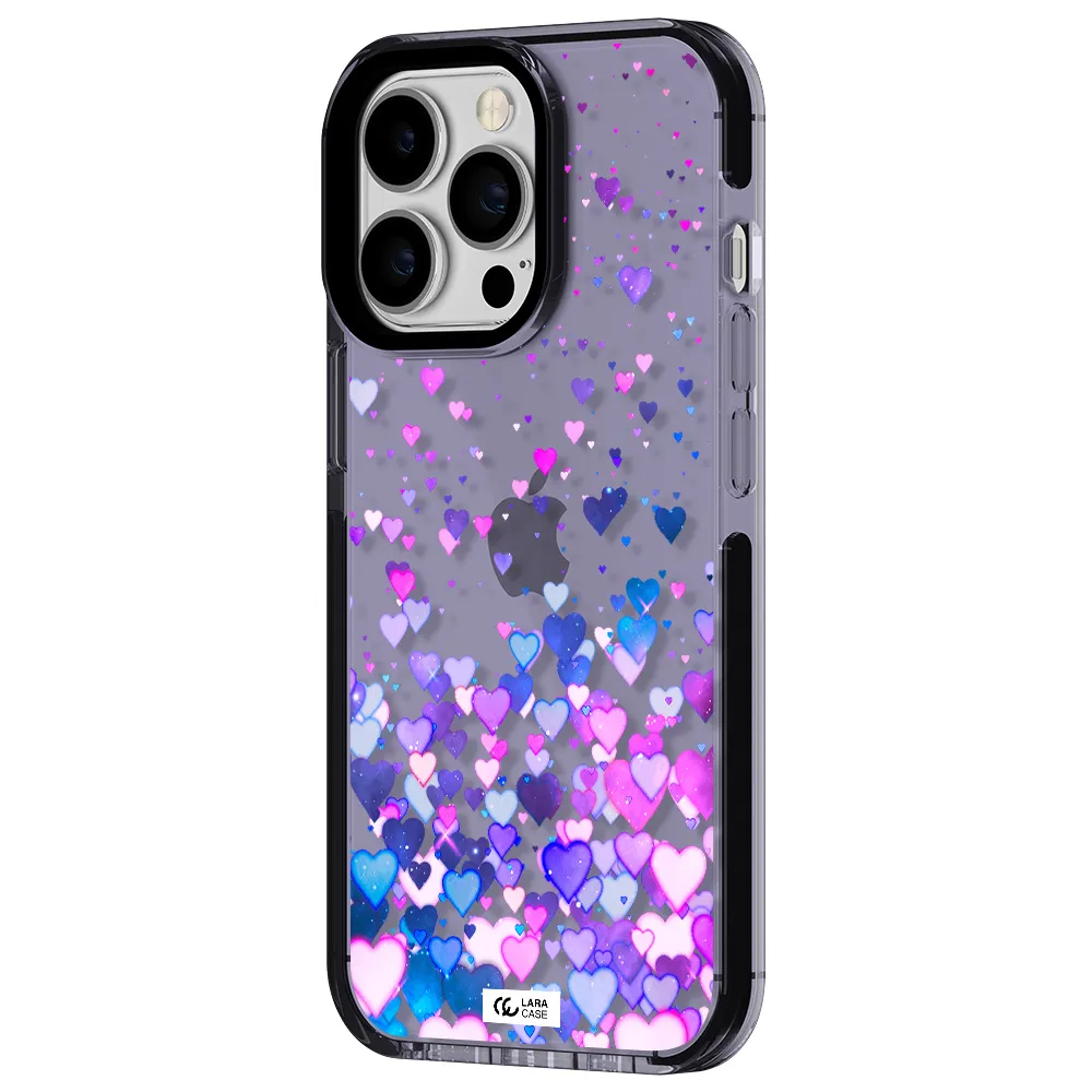 Watercolor Flying Hearts Apple iPhone 13 Pro impact Lilac Case