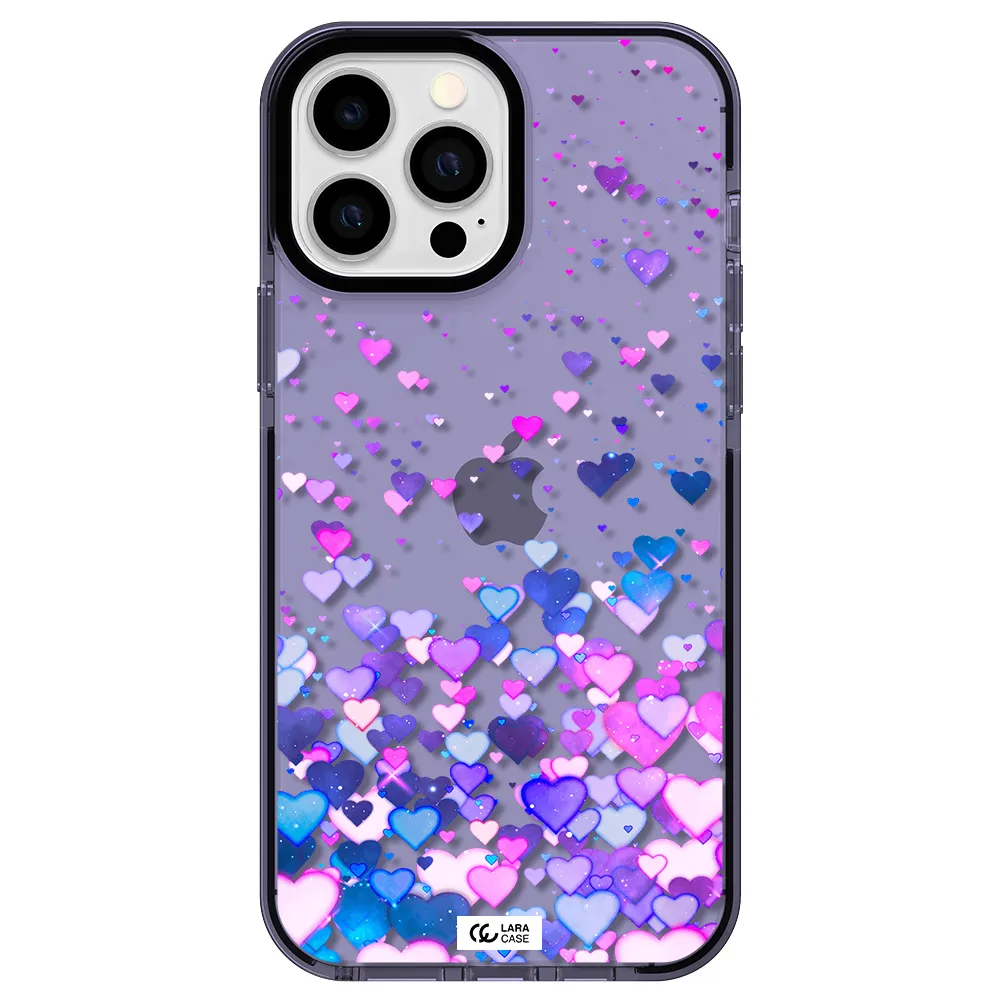 Watercolor Flying Hearts Apple iPhone 13 Pro Max impact Lilac Case
