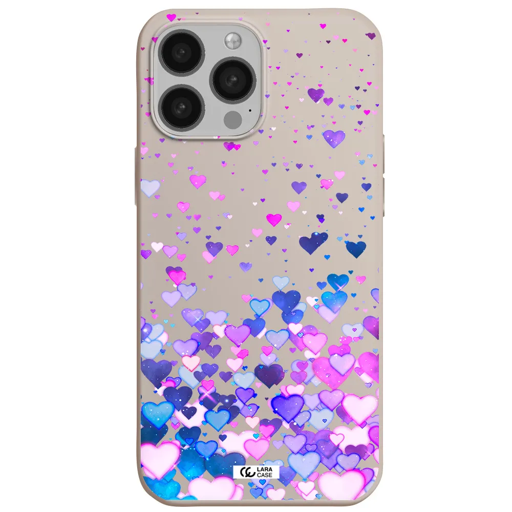 Watercolor Flying Hearts Apple iPhone 13 Pro Max Silicone Stone Case