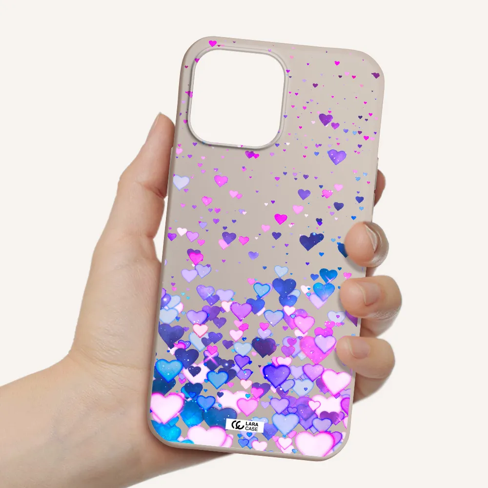 Watercolor Flying Hearts Apple iPhone 13 Pro Max Silicone Stone Case