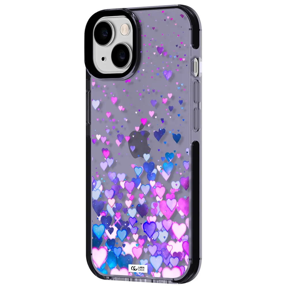 Watercolor Flying Hearts Apple iPhone 14 impact Lilac Case