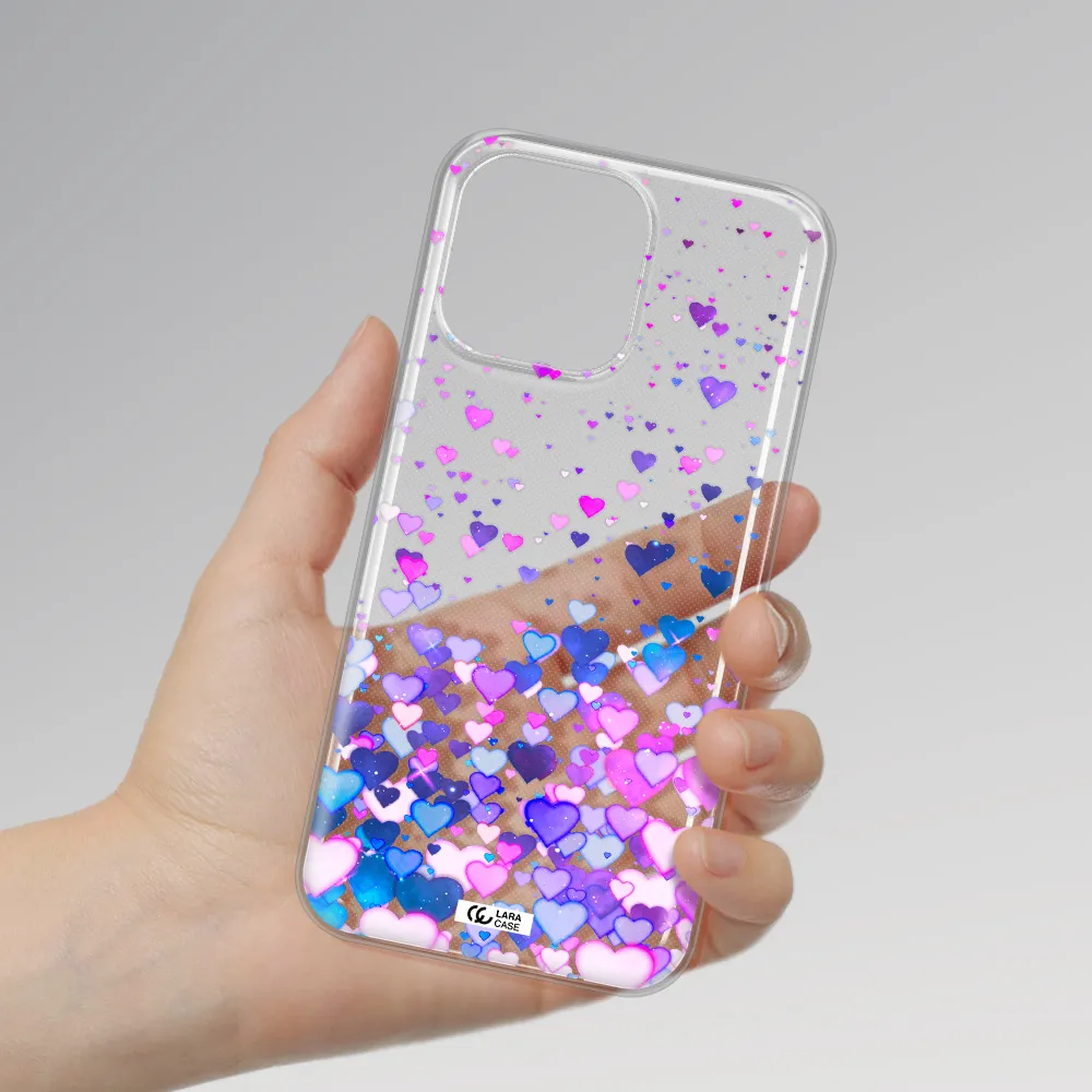 Watercolor Flying Hearts Apple iPhone 14 pro Clear TPU Case