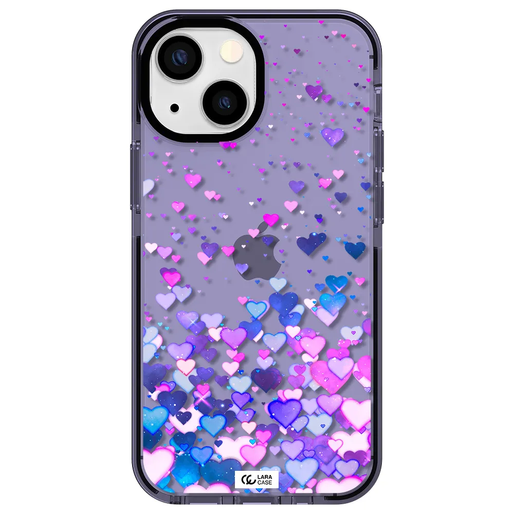 Watercolor Flying Hearts Apple iPhone 15 impact Lilac Case
