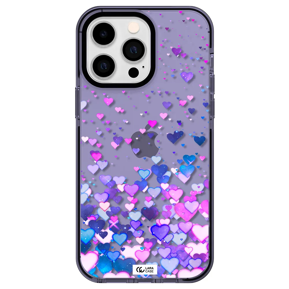 Watercolor Flying Hearts Apple iPhone 15 Pro Max impact Lilac Case