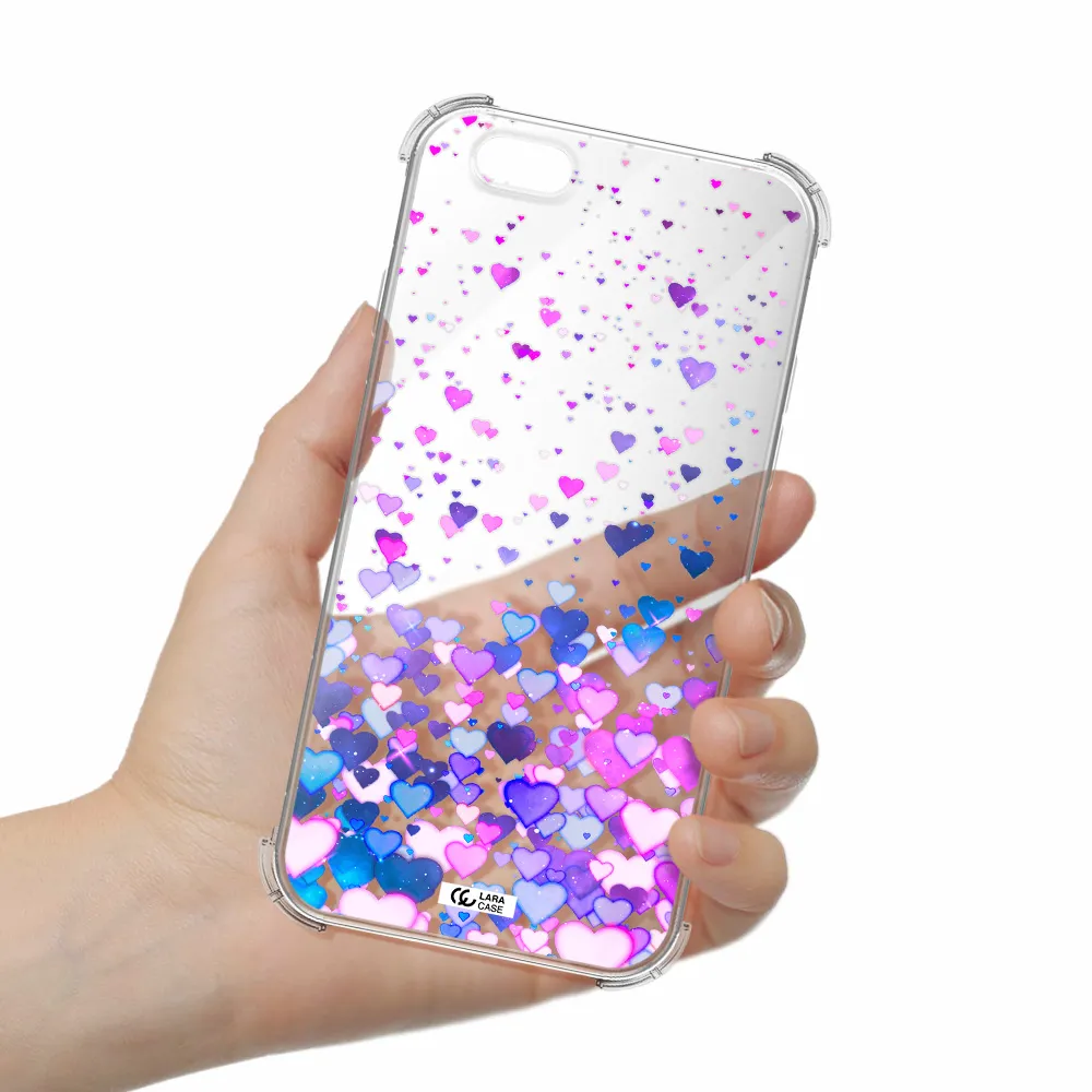 Watercolor Flying Hearts Apple iPhone 6 Clear PC Case