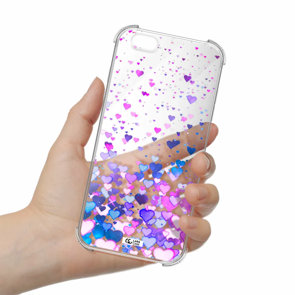 Watercolor Flying Hearts Apple iPhone 6 plus Clear PC Case