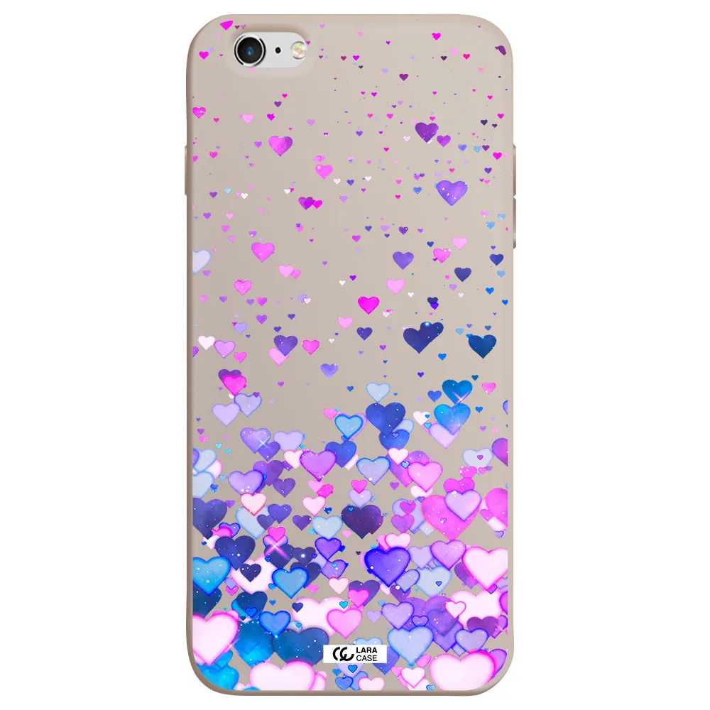 Watercolor Flying Hearts Apple iPhone 6 plus Silicone Stone Case