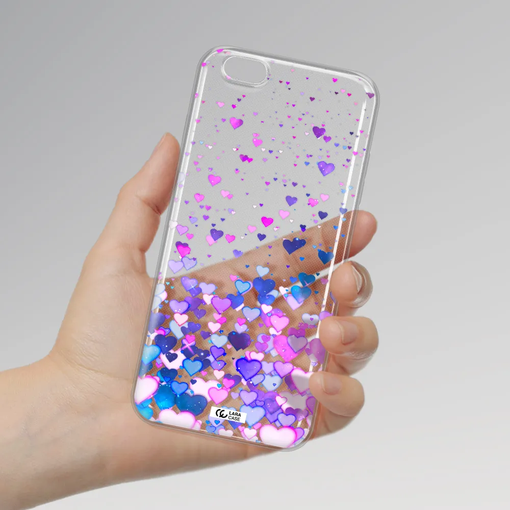 Watercolor Flying Hearts Apple iPhone 6S Clear TPU Case