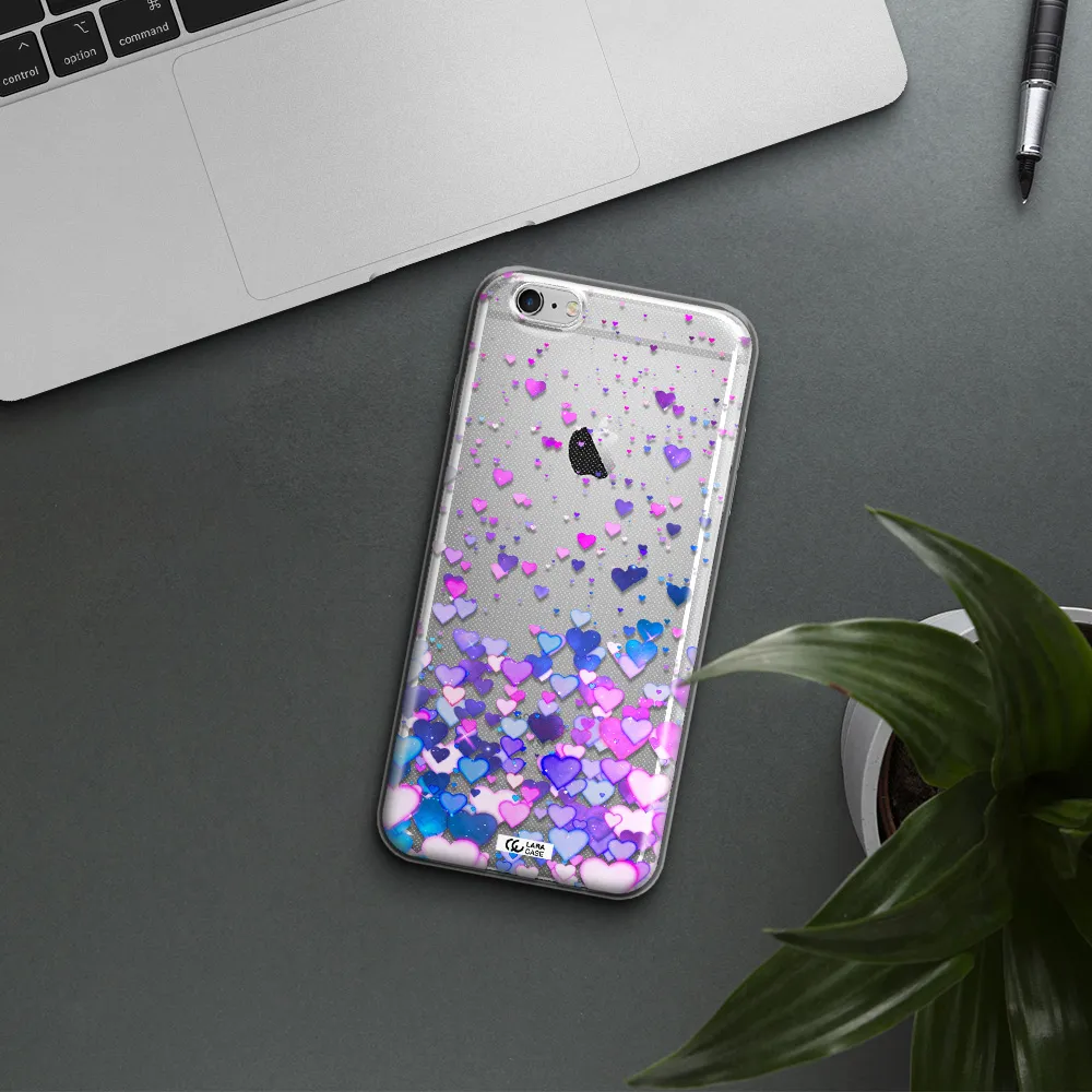 Watercolor Flying Hearts Apple iPhone 6S Clear TPU Case