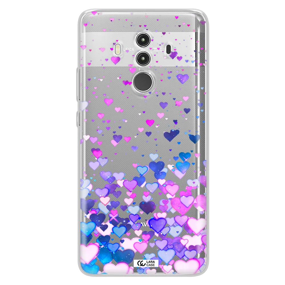 Watercolor Flying Hearts Huawei Mate 10 Clear TPU Case