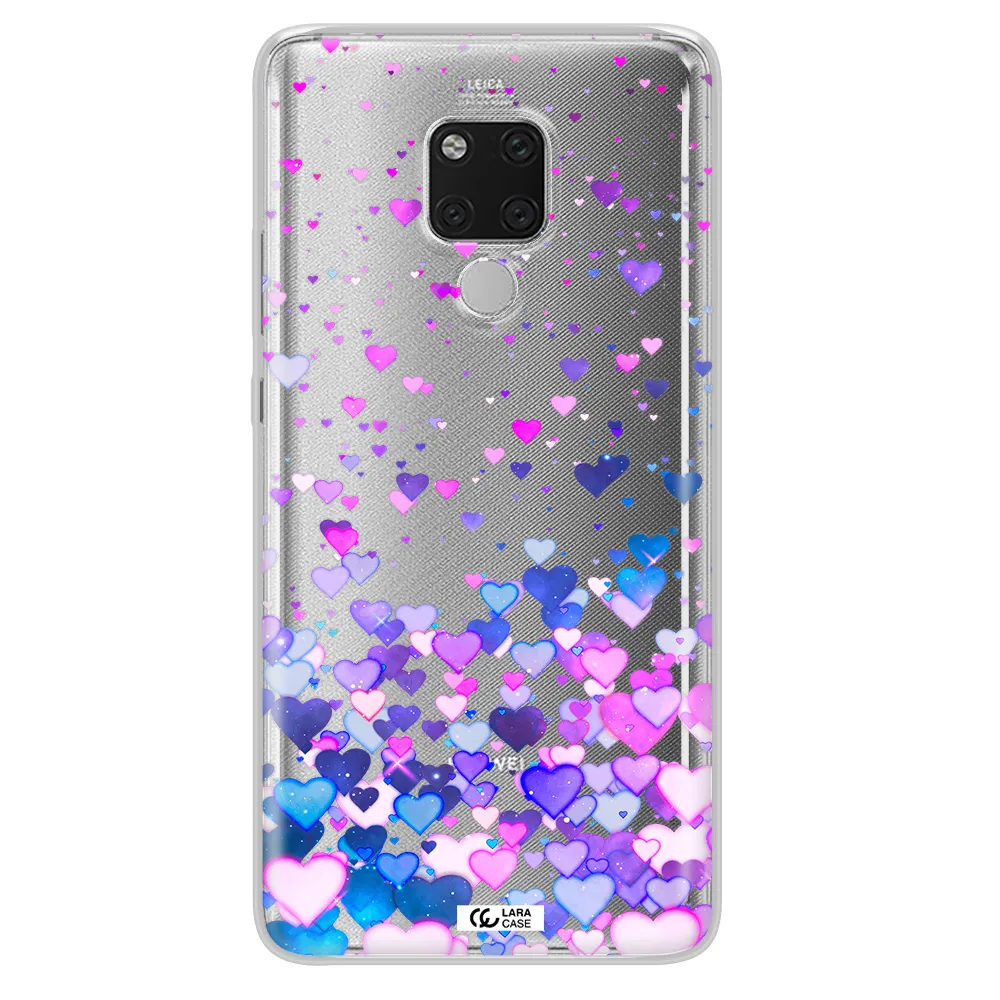 Watercolor Flying Hearts Huawei Mate 20X Clear TPU Case